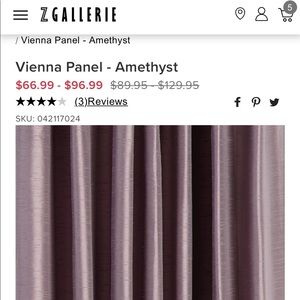 COPY - Z Gallerie Vienna Panel - Amethyst Drapes